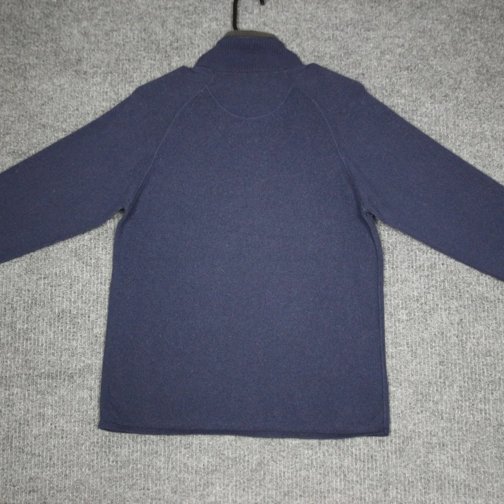 The North Face Mens Pullover Sweater‎ Navy Blue 1/4 Zip Size S Cotton Wool Blend